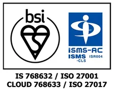 BSI ISMS-AC 認証 IS 768632 / ISO 27001、CLOUD 768633 / ISO 27017